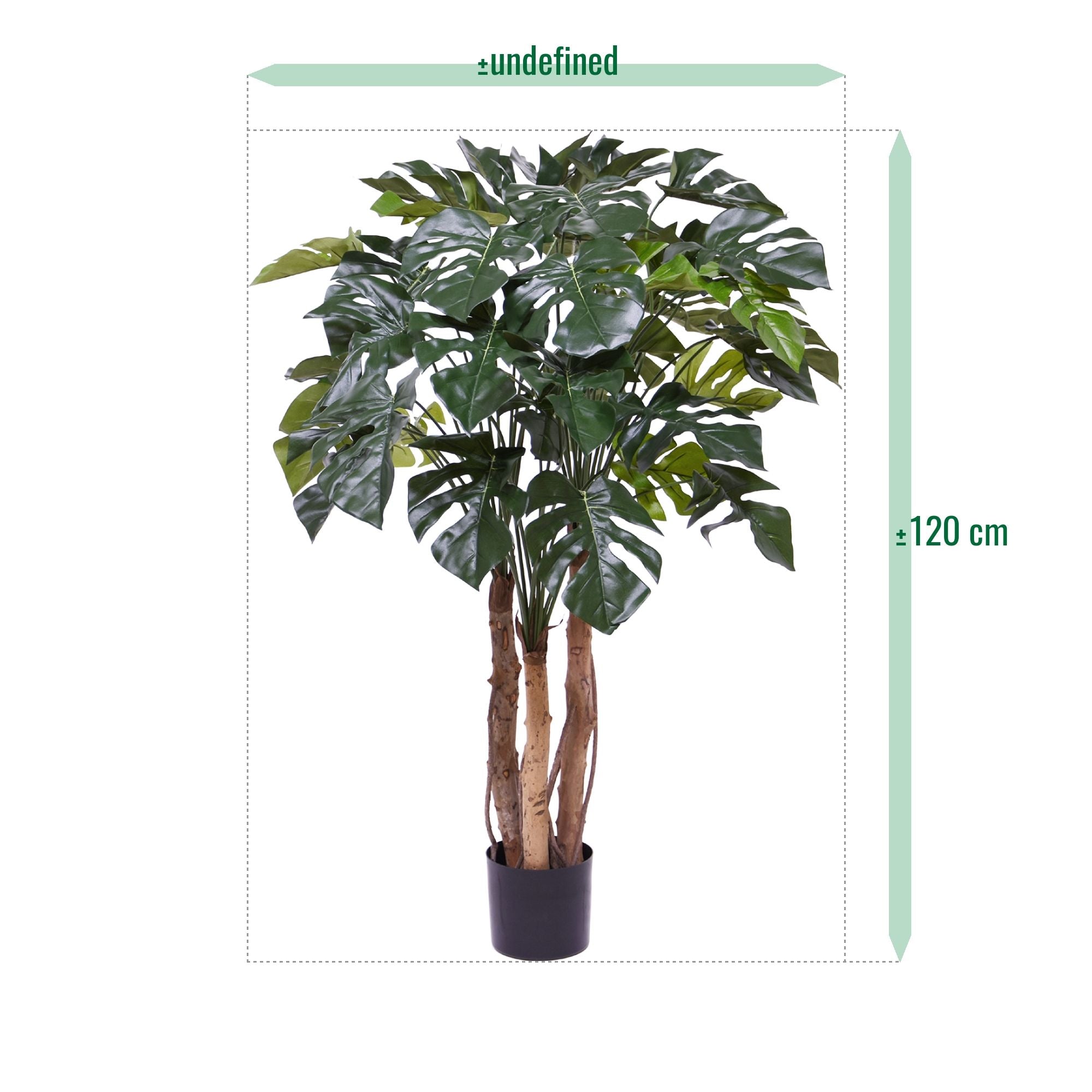 Monstera Kunstplant Deluxe 120cm op stam