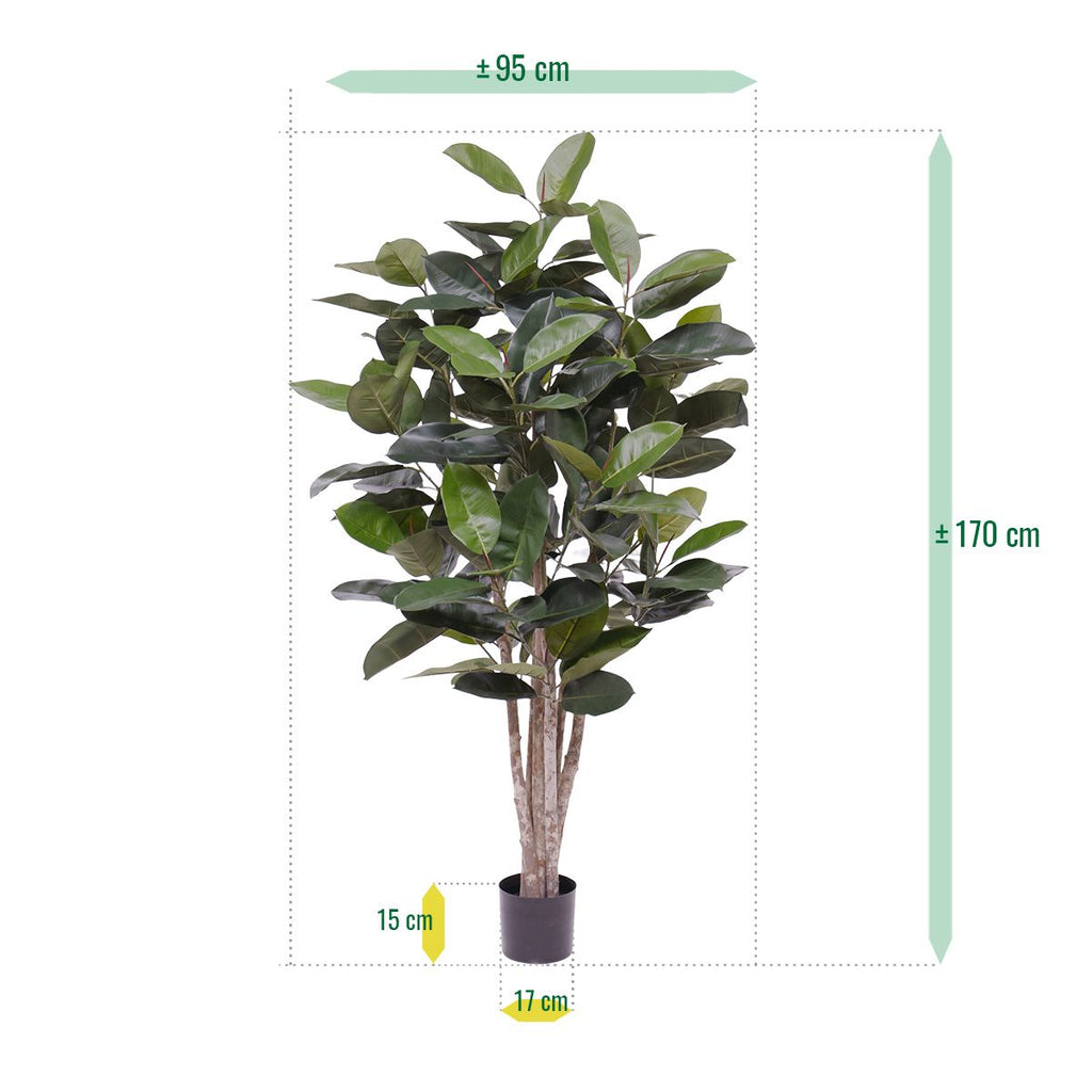 Elastica Robusta kunstplant 170cm groen
