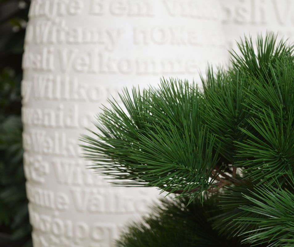 Pinus Bonsai x5 deluxe kunstplant op voet 80cm
