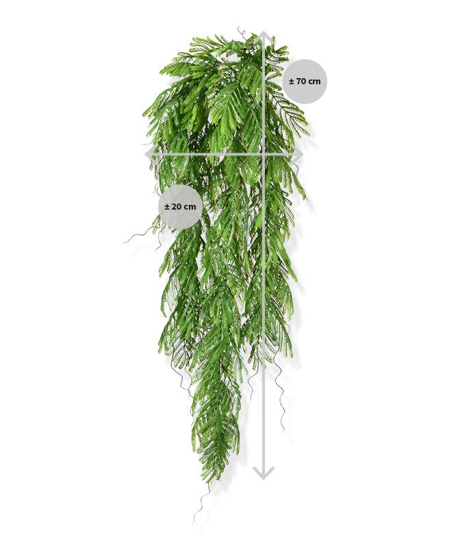 Mimosa kunst hangplant 65cm