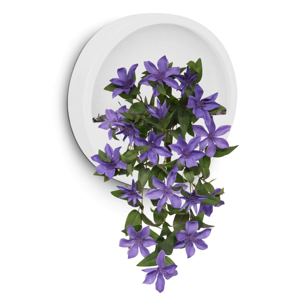Clematis kunst hangplant 60cm Blauw