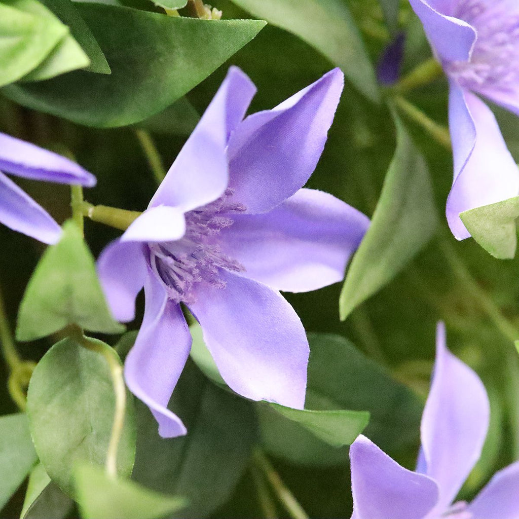 Clematis kunst hangplant 60cm Blauw