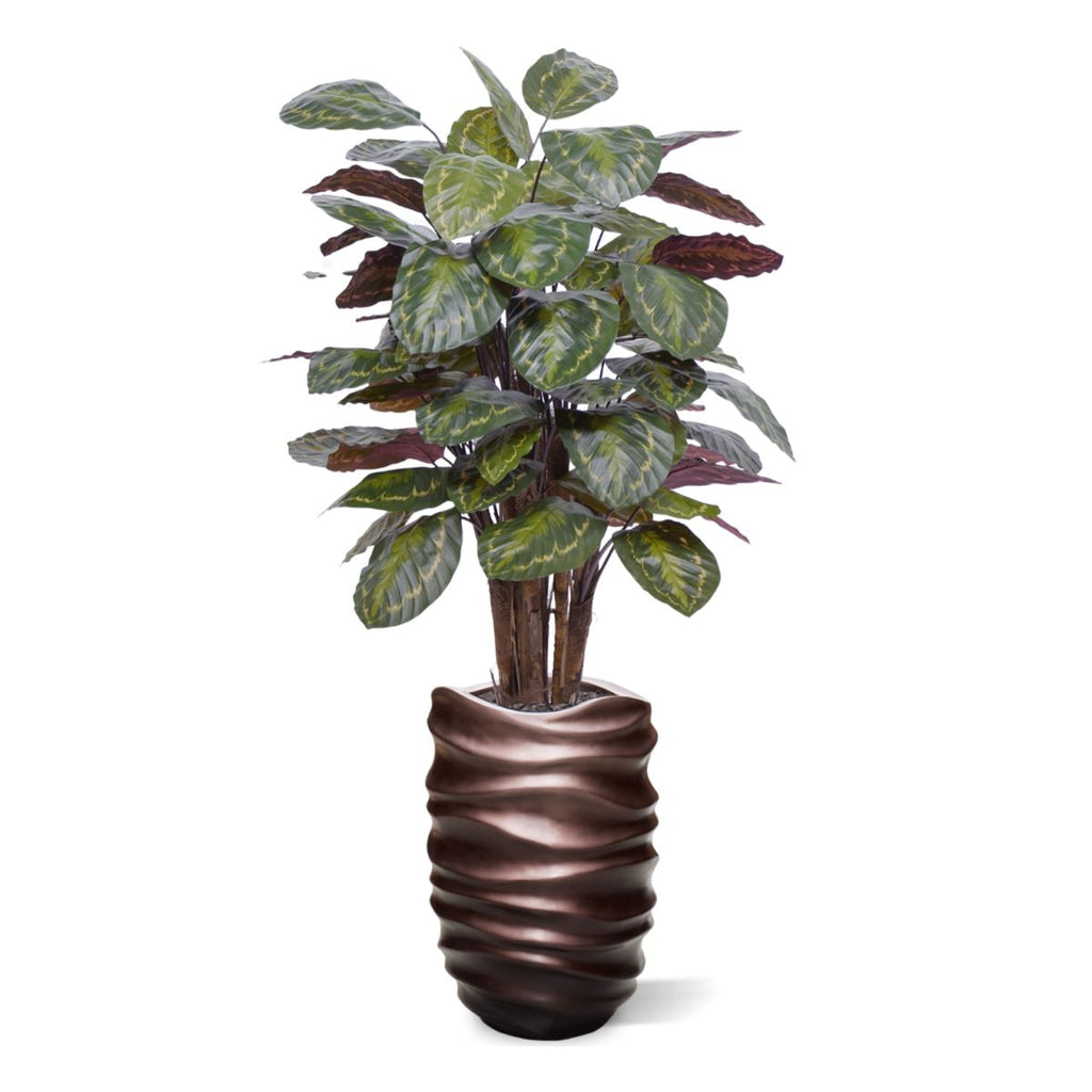 Calathea Roseopicta kunstplant Deluxe 125cm rood