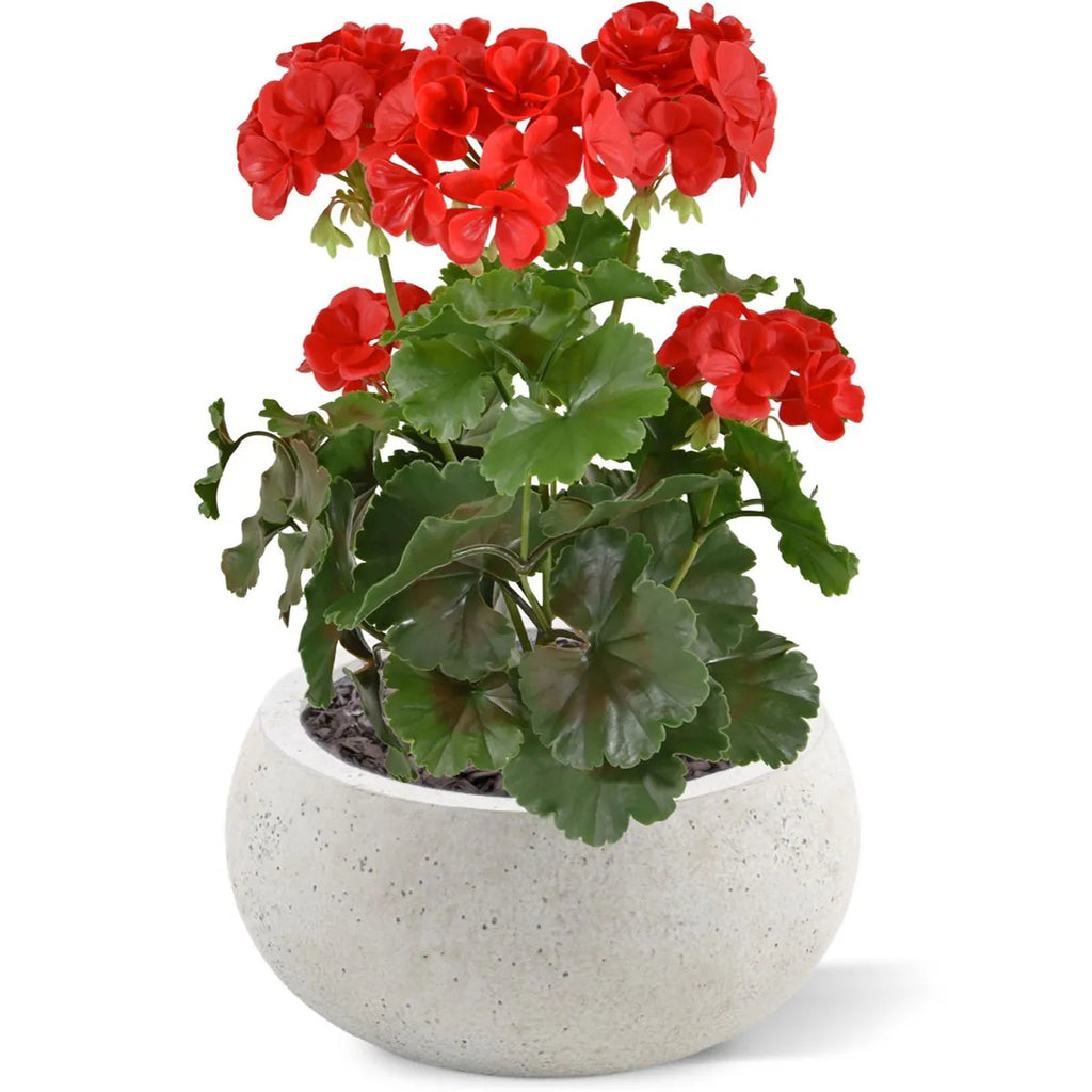 Geranium kunstboeket voor buiten, 38 cm, rood, UV-bestendig.