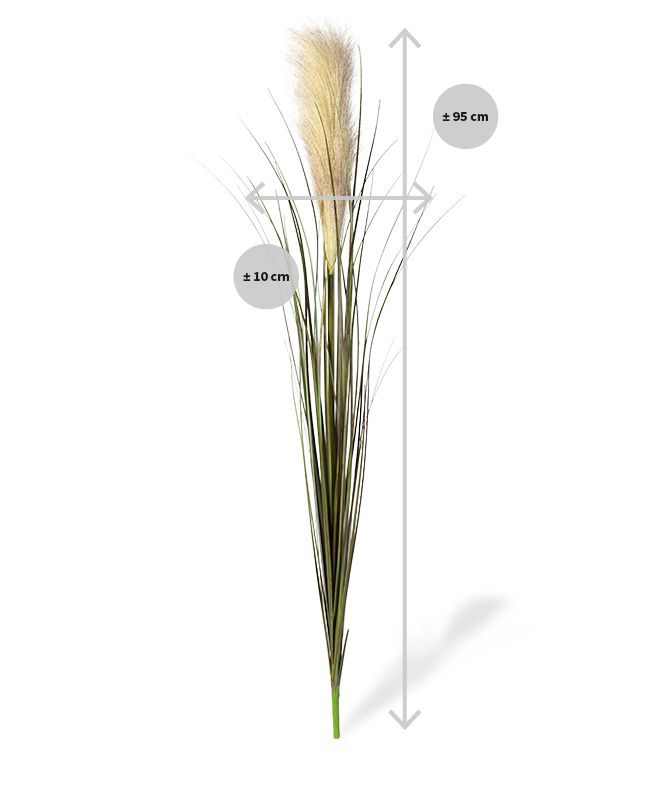 Pampas kunstgras 95cm - creme