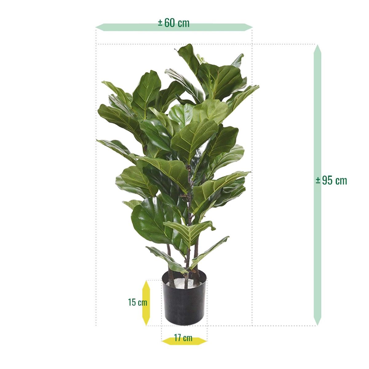 Lyrata kunstplant 95cm