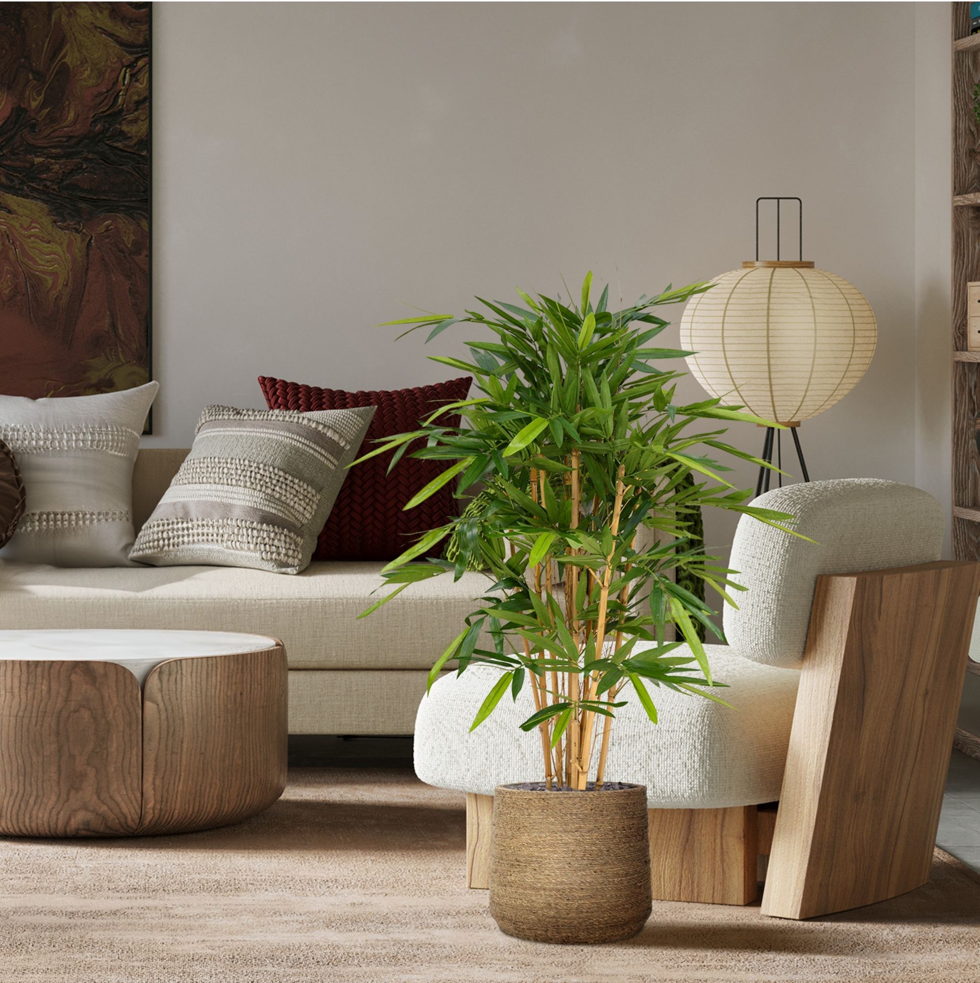 Bamboe deluxe kunstplant 120cm