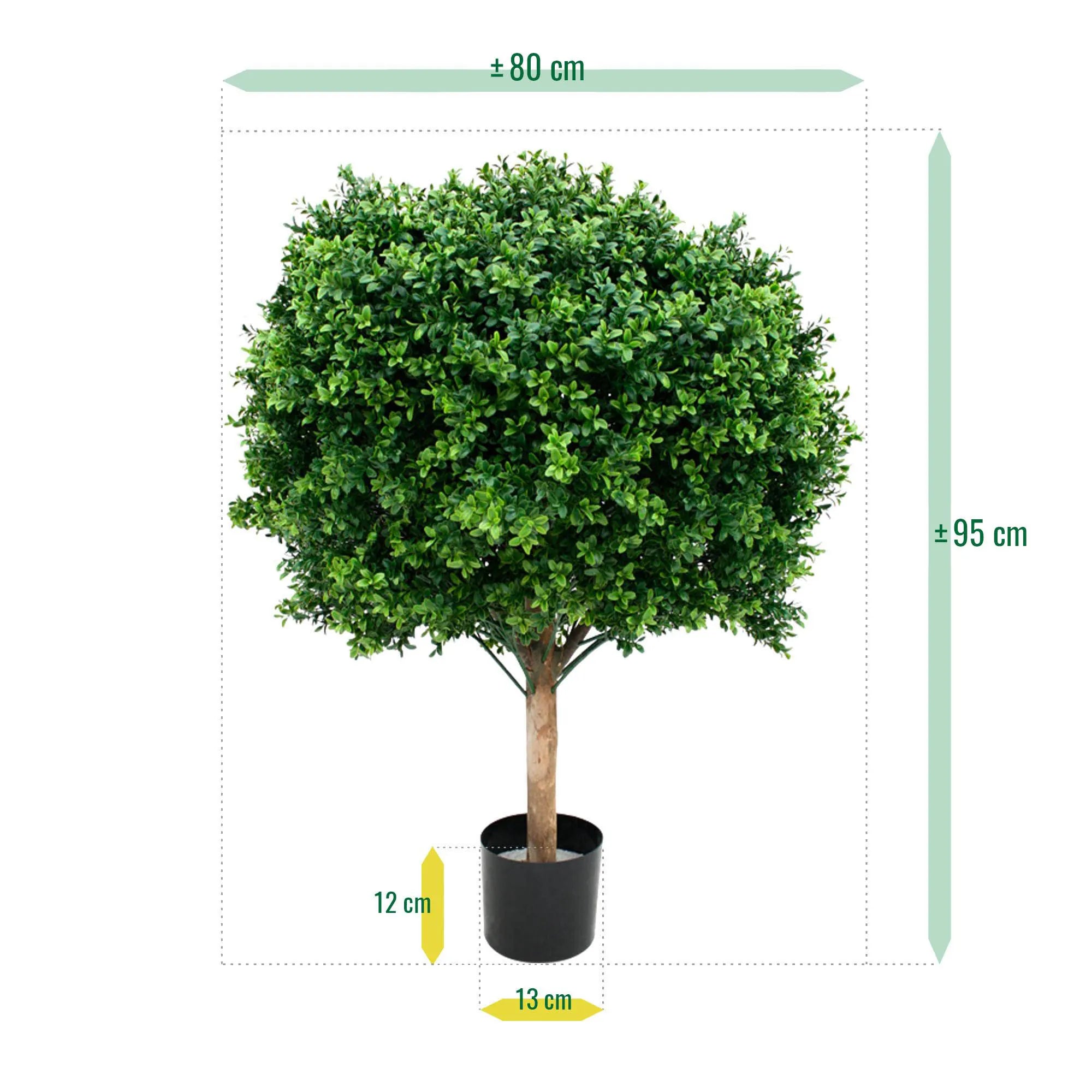 Kunstzinnige buxusbol voor buiten, 80 cm, UV-beschermd.