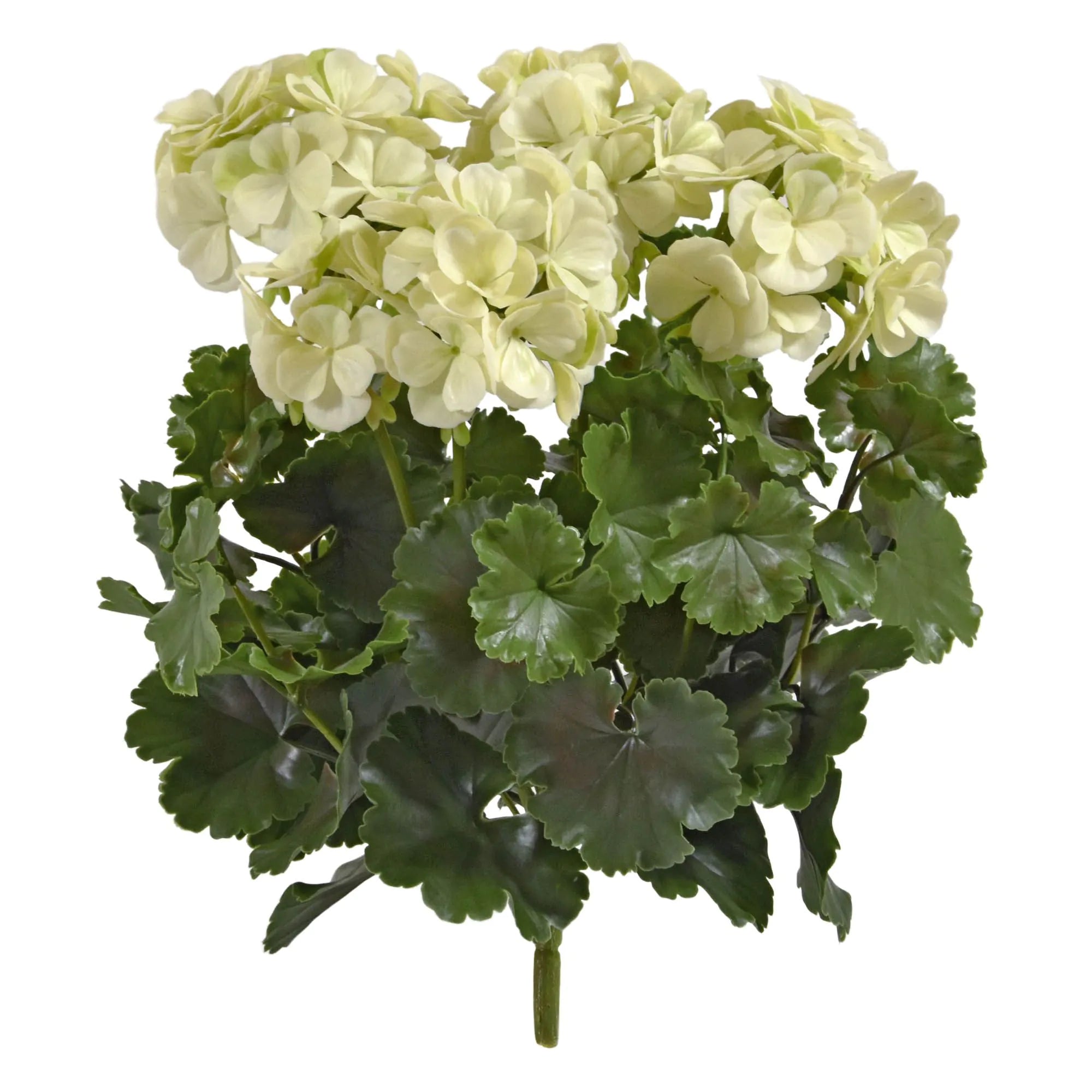 Extra grote witte, UV-bestendige kunstmatige geranium voor buiten, UV-bestendig.