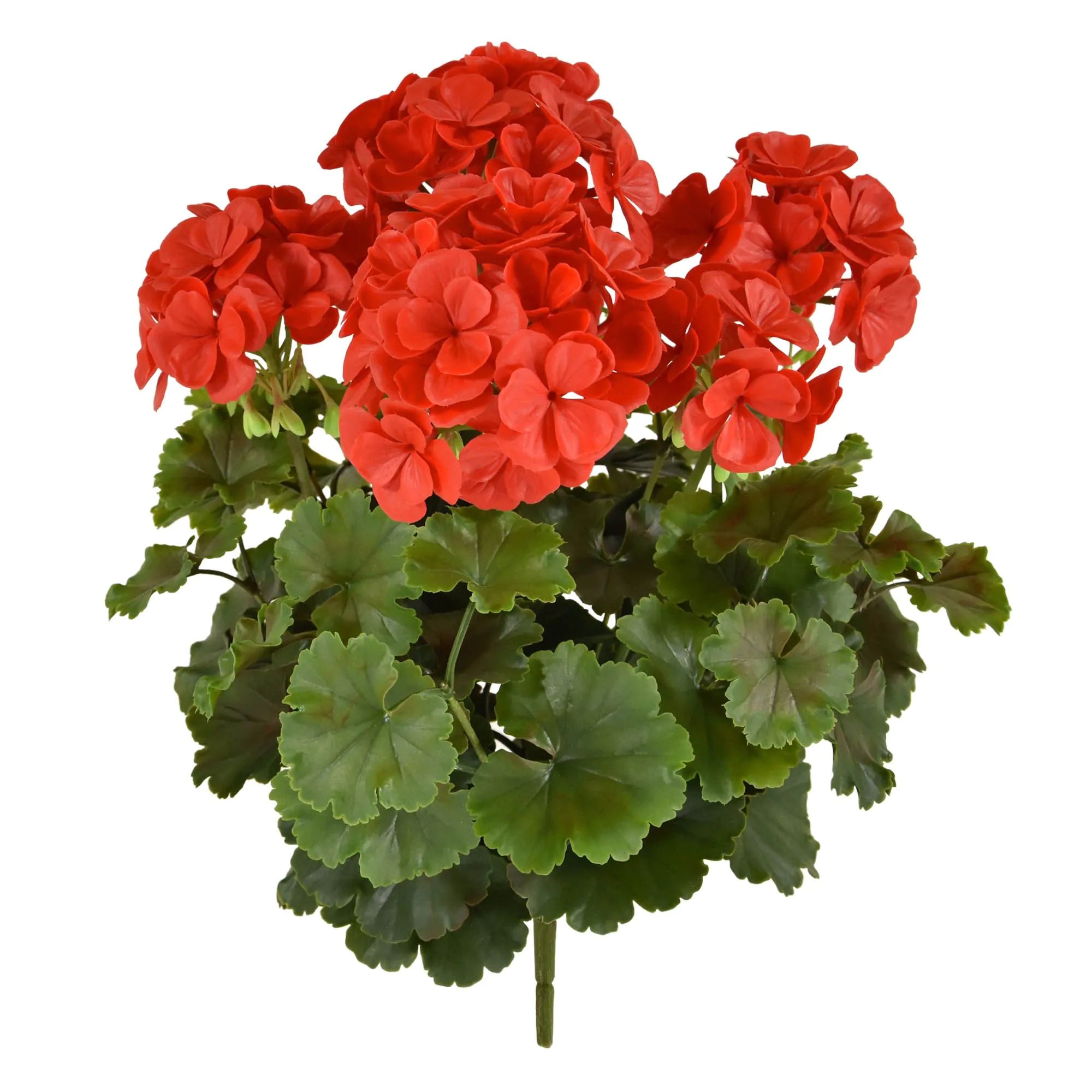 Extra lange rode, UV-bestendige kunstmatige geranium voor buiten, UV-bestendig.