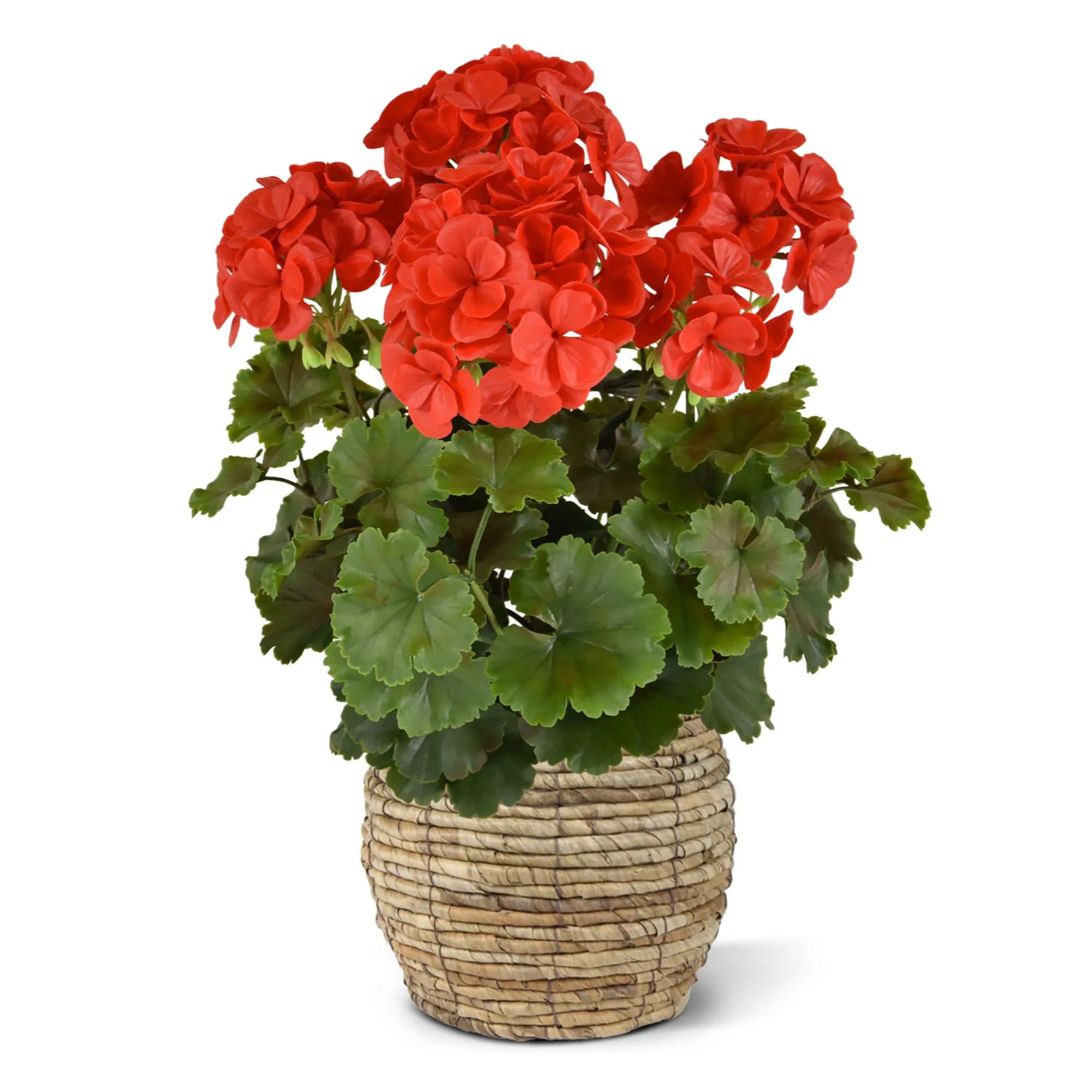 Extra lange rode, UV-bestendige kunstmatige geranium voor buiten, UV-bestendig.