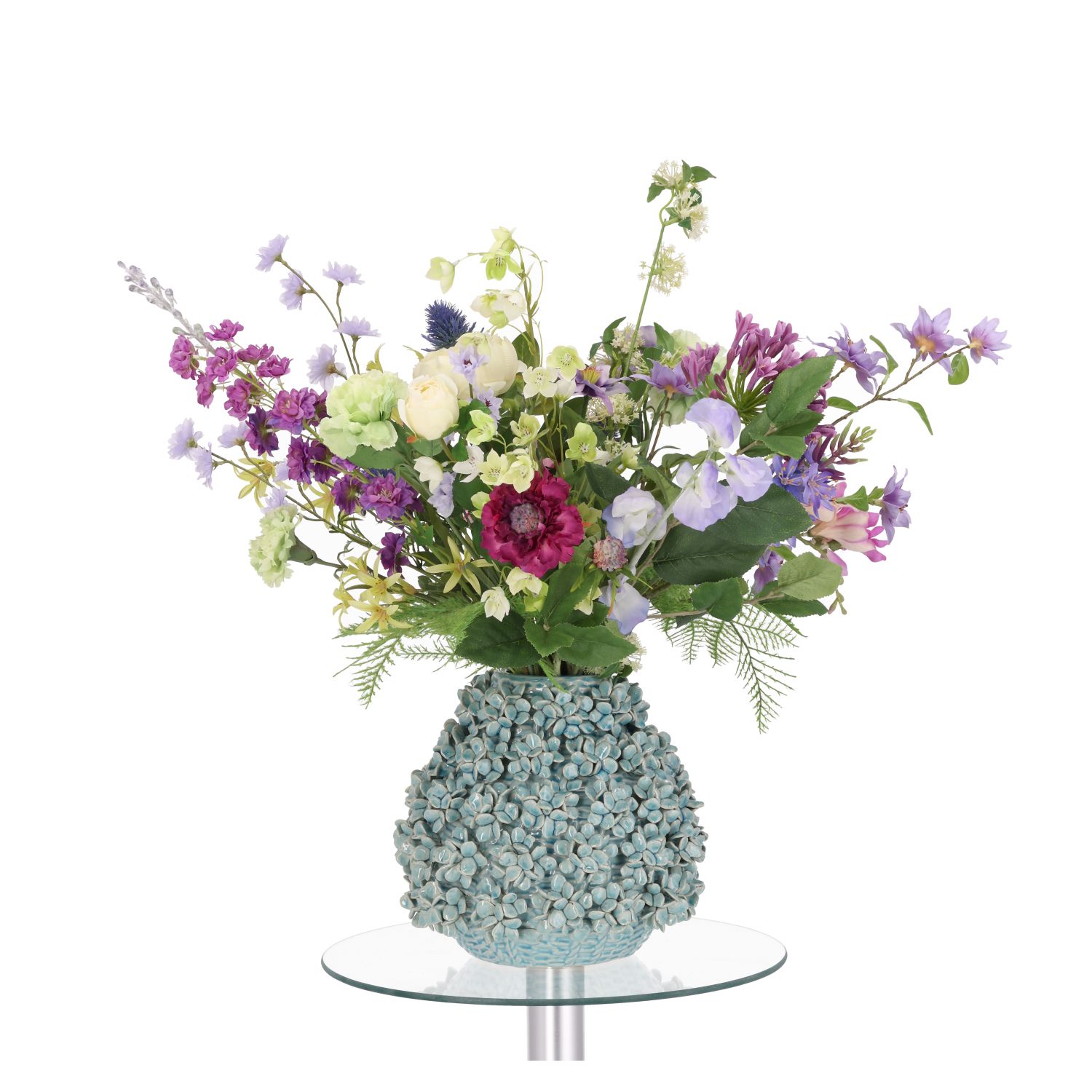 Handgebonden Kunstboeket Violet Boekarest 70cm