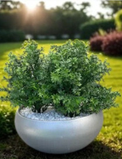 Eucalyptus kunststruik groen-wit 30cm UV
