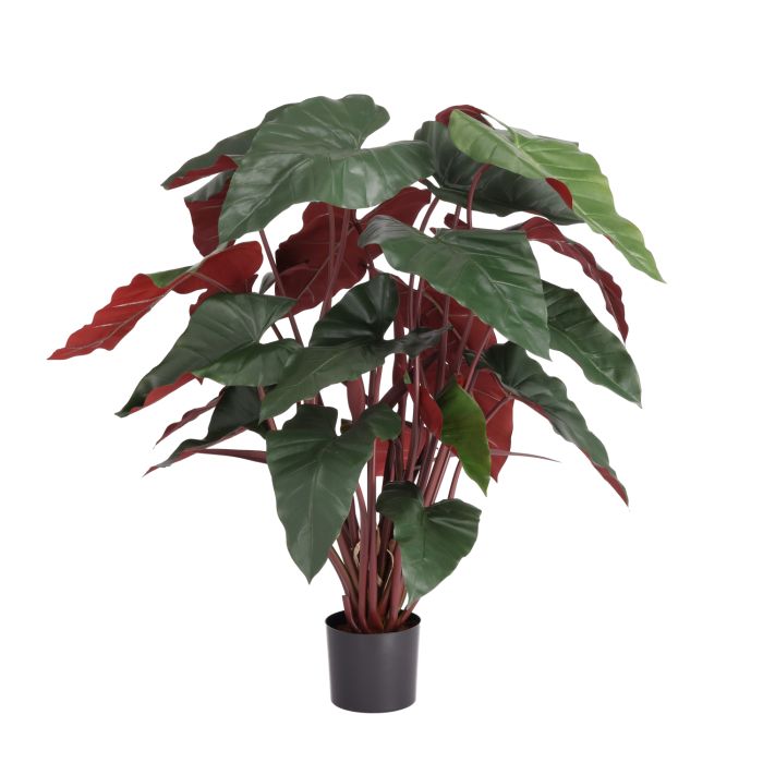 Philodendron XL kunstplant Deluxe 120cm Burgundy