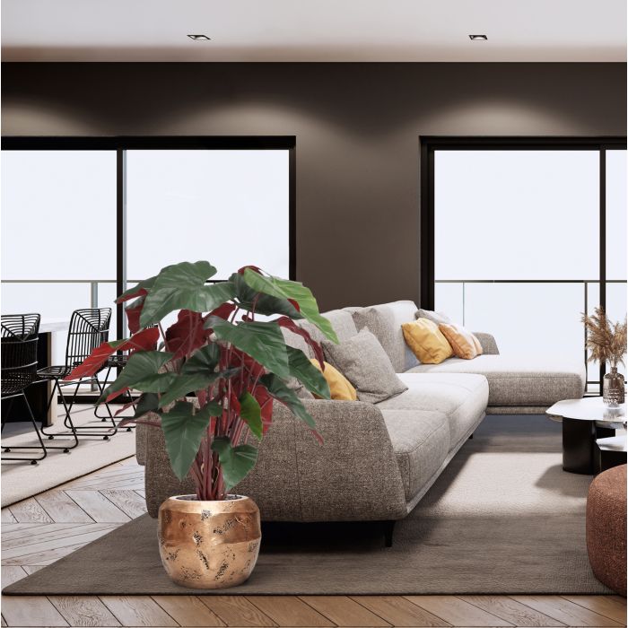 Philodendron XL kunstplant Deluxe 120cm Burgundy