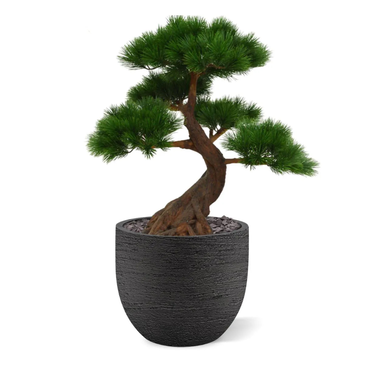 Kunstzinnige buitenbonsai van dennenboom, 80 cm hoog, met 5 UV-beschermde niveaus.