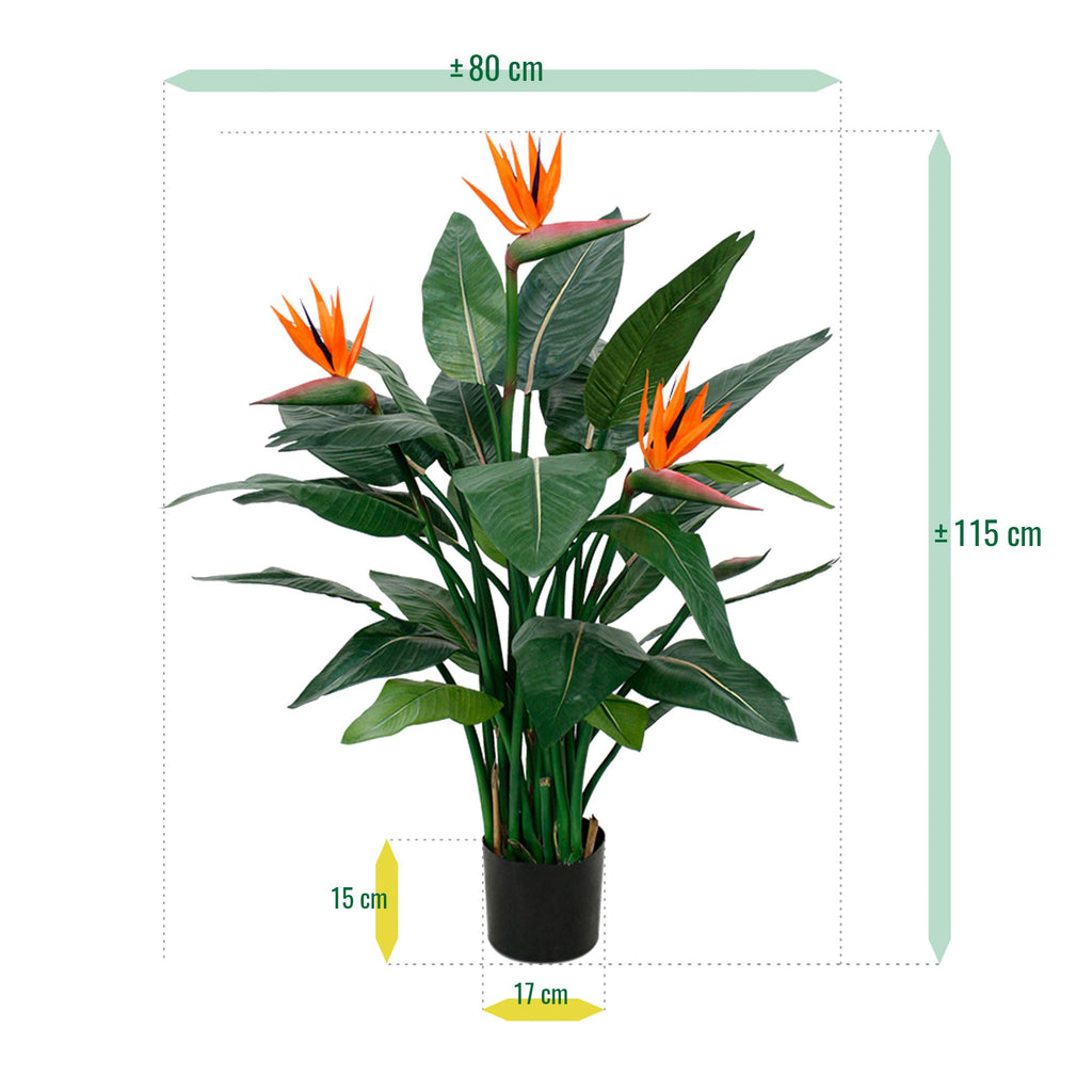 Strelitzia kunstplant deluxe 115cm