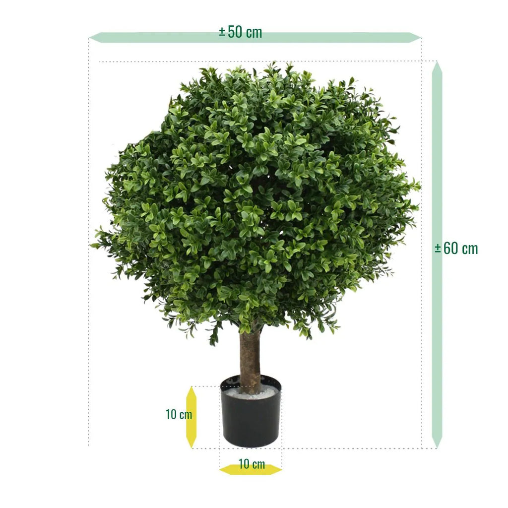 Kunstzinnige buxusbol voor buiten, 50 cm, UV-beschermd.
