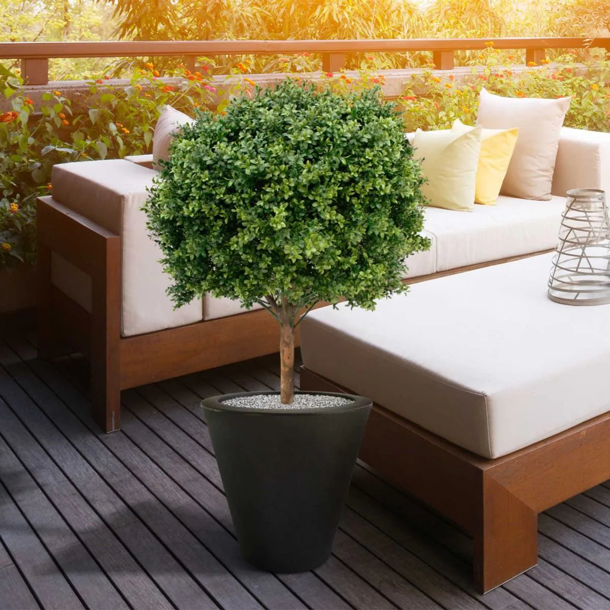 Kunstzinnige buxusbol voor buiten, 80 cm, UV-beschermd.