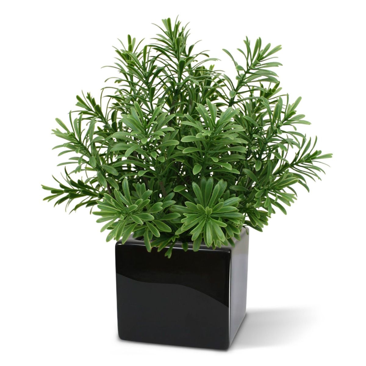 Crossostephium kunst vetplant in plastic pot 28cm
