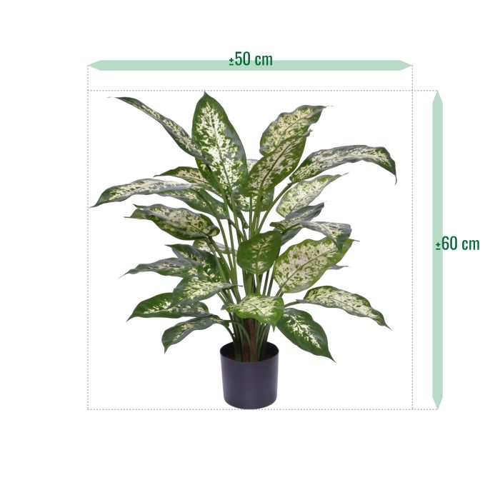 Dieffenbachia Kunstplant Deluxe 60cm in pot