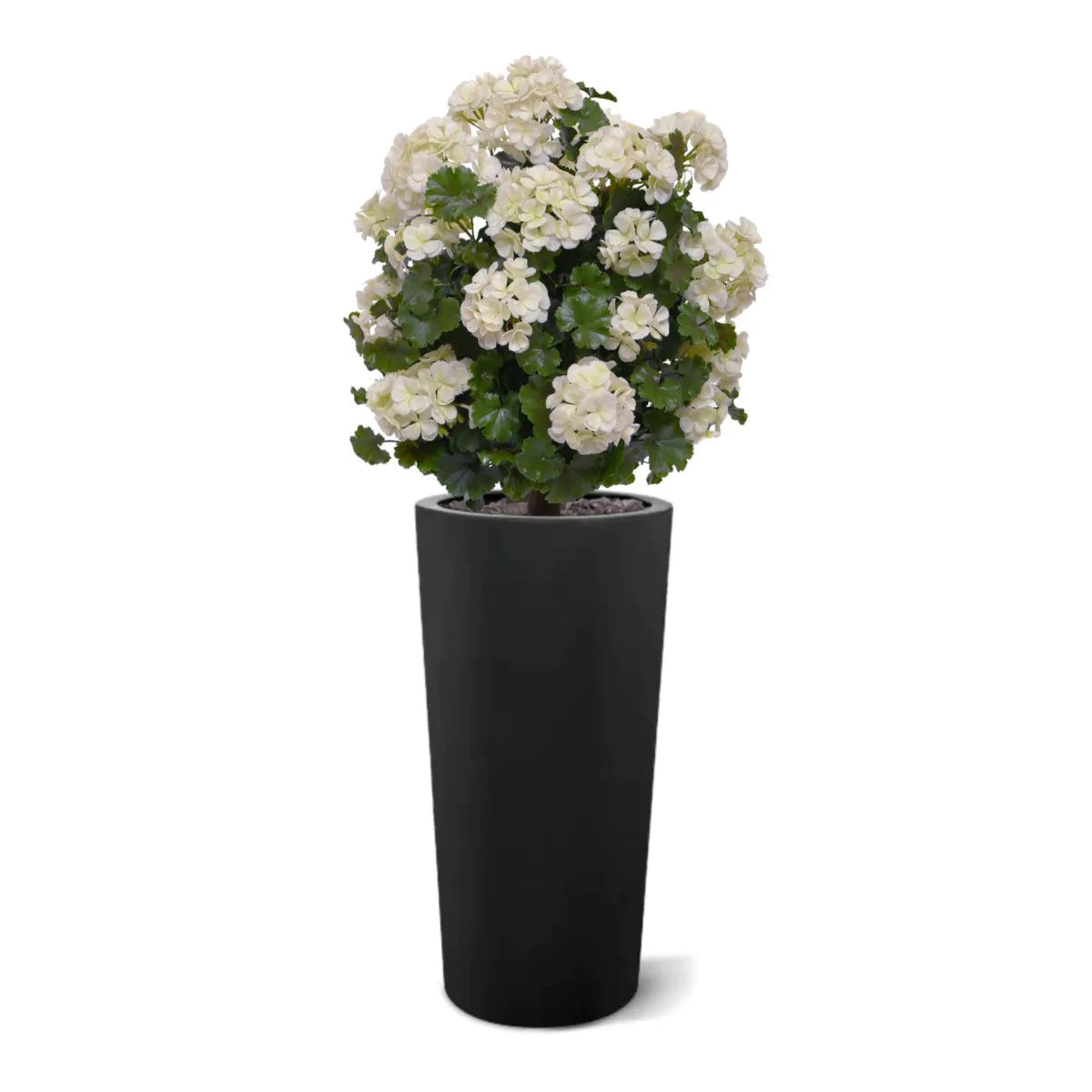 Geraniumbol kunstplant 70cm UV crèmewit