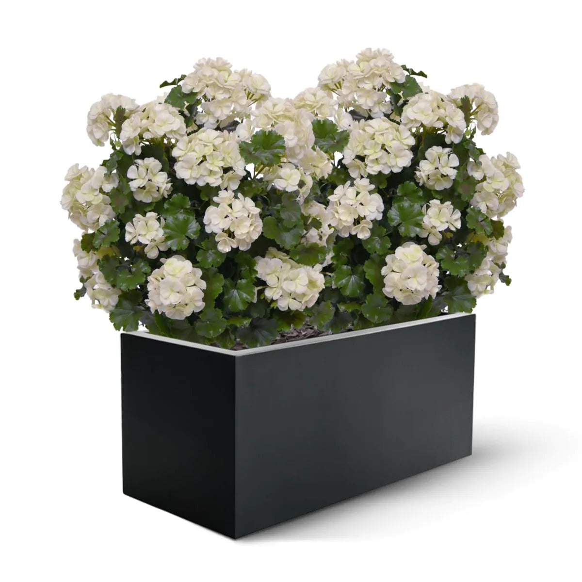 Geraniumbol kunstplant 70cm UV crèmewit