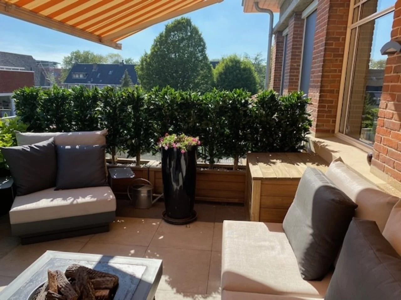 Kunstmatige laurierboom voor buiten, 120 cm, UV-beschermd.