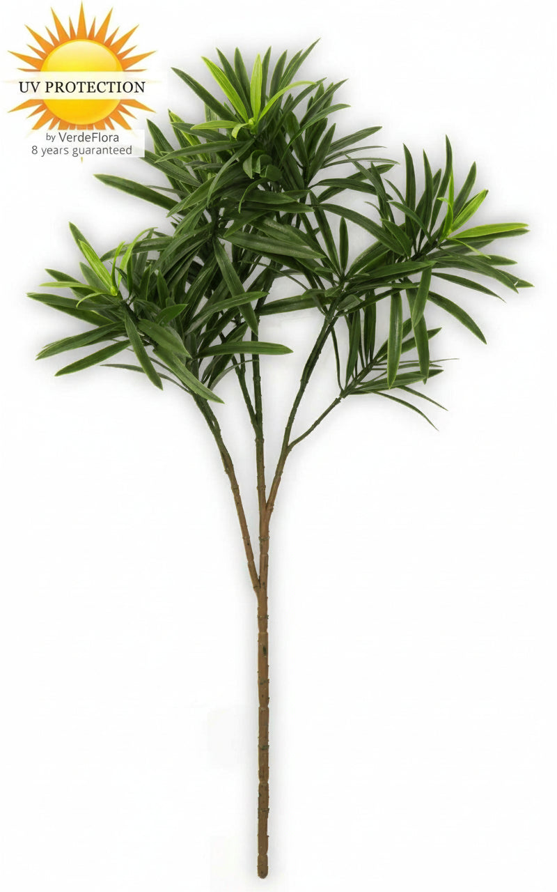Kunstmatige Podocarpus-tak voor buiten, 55 cm, UV-beschermd.