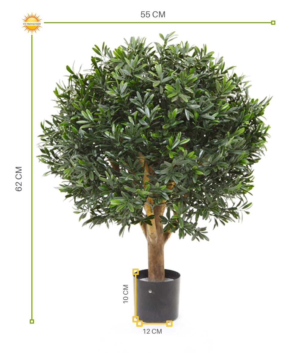 Kunstzinnige buitenbal van ilex (Ilex) 55 cm met UV-bescherming