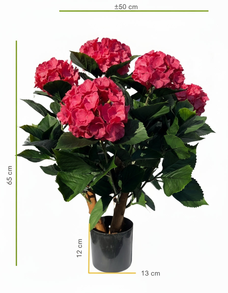 Buiten kunsthortensia roze 65cm UV bestendig