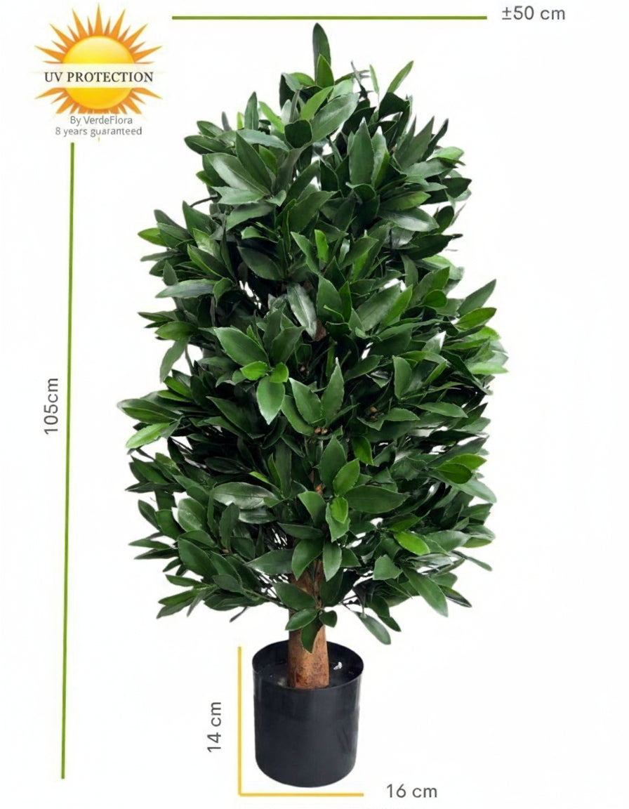 Kunstmatige laurierboom voor buiten, 105 cm, UV-bestendig