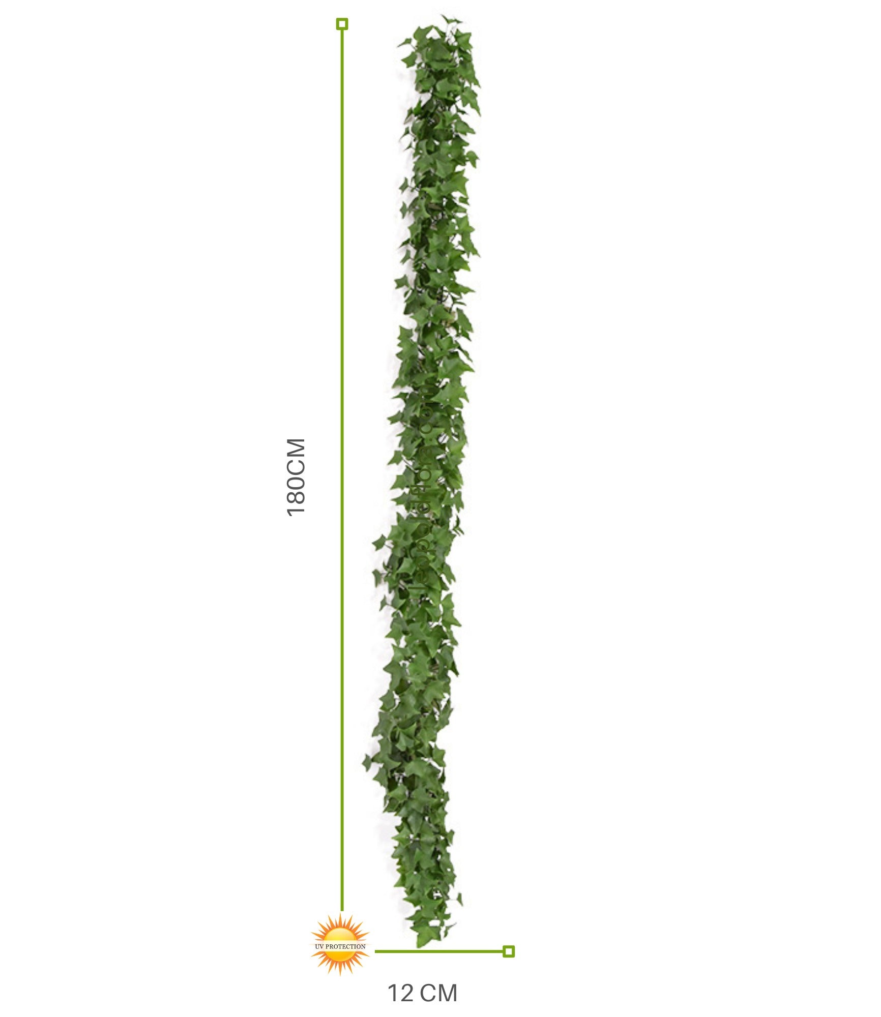 Kunstzinnige Hedera slinger 180 cm UV-bestendig voor buiten