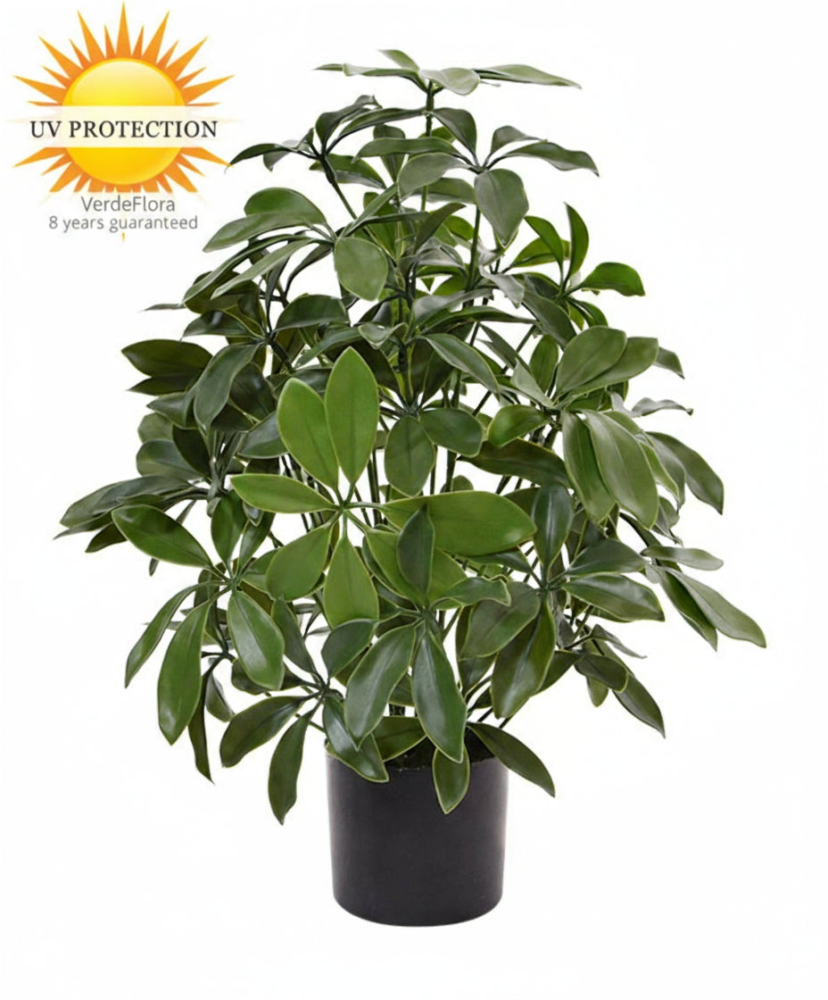 Kunstmatige Schefflera-plant voor buiten, 50 cm hoog, met UV-bescherming.