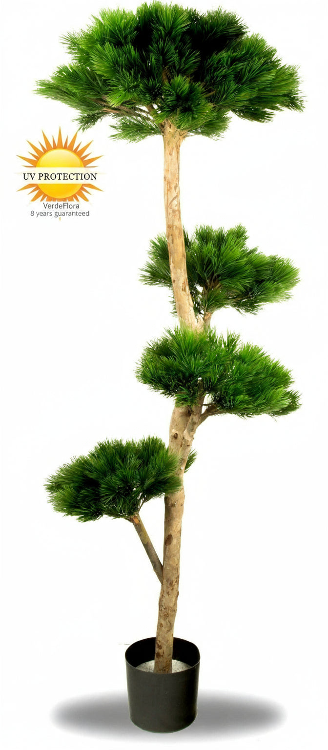 Kunstpinusbonsai, 4 niveaus, 180 cm, UV-bestendig.