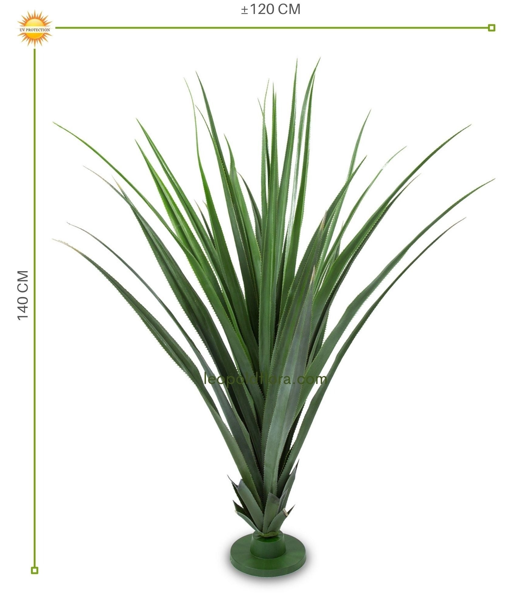 Kunstmatige schroefpalmplant voor buiten, 140 cm, UV-beschermd.
