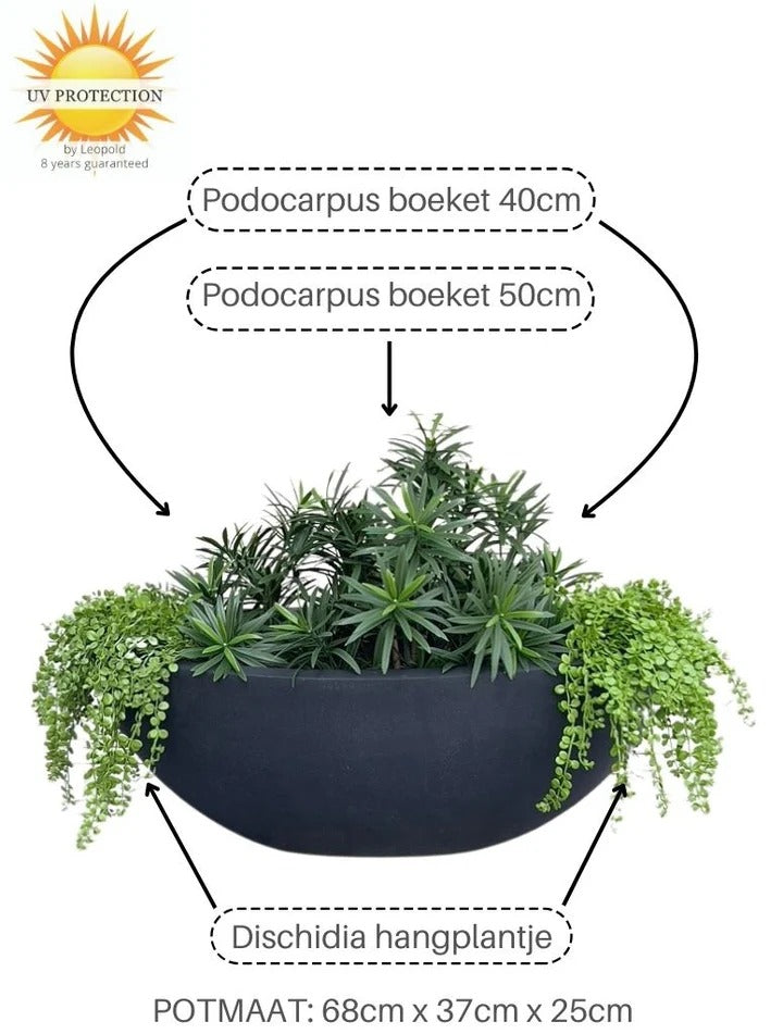 Dischidia nummularia kunst hangplant 40cm UV