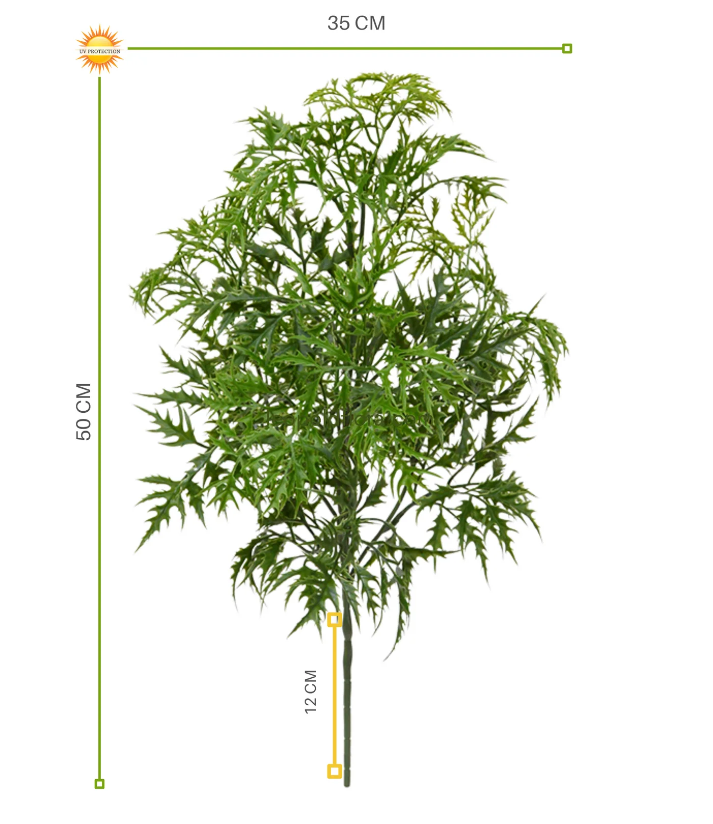 Kunststof Ming Aralia tak 50 cm UV-bestendig