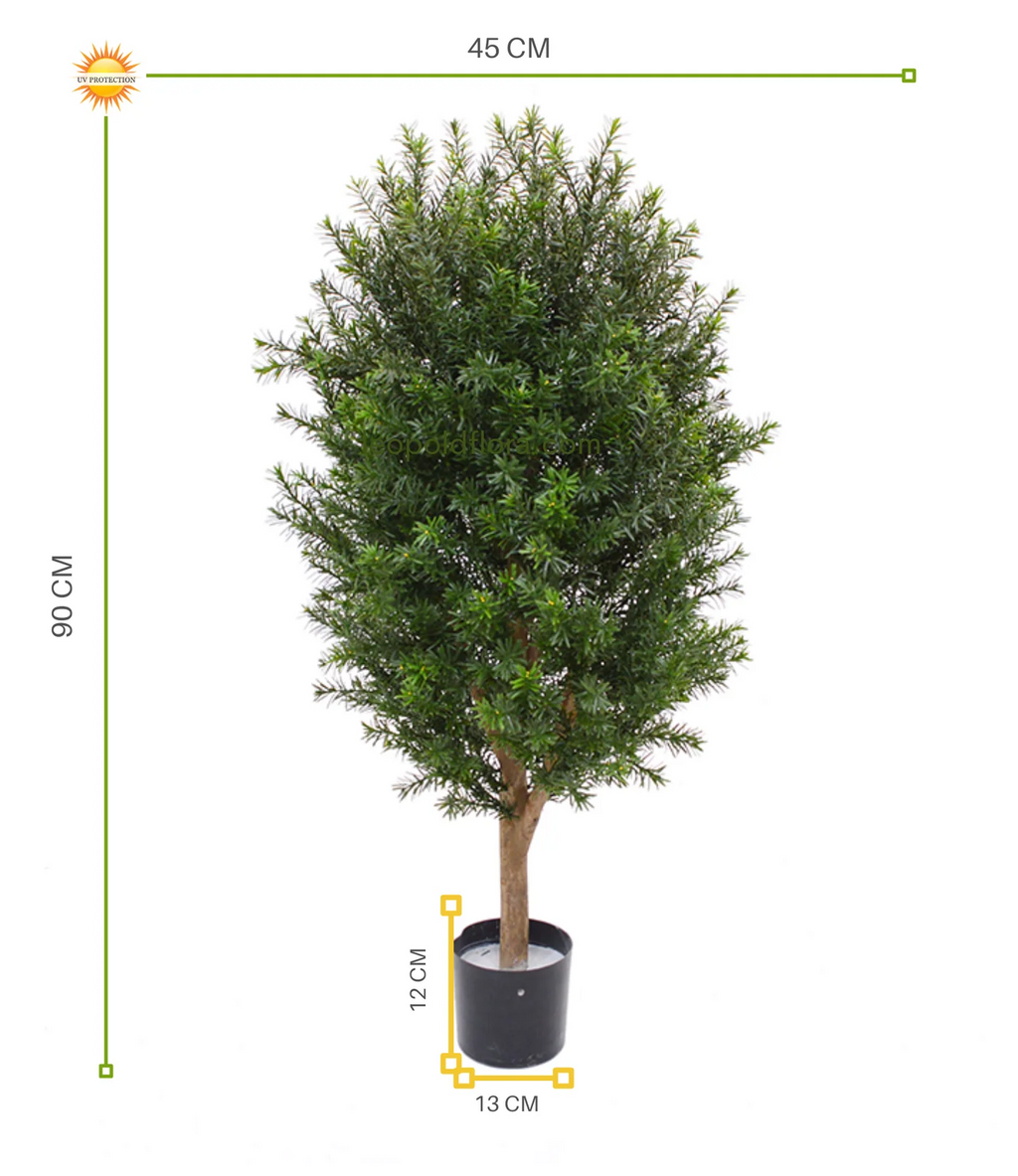 Kunstmatige taxusstruik 90 cm UV-bestendig