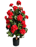 Geraniumpiramide rood UV kunstplant 110cm