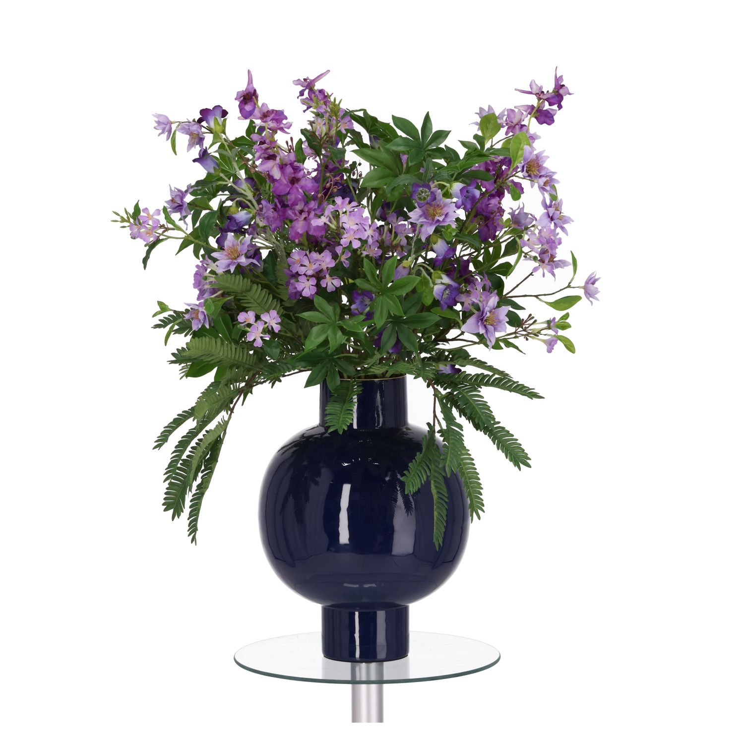 Handgebonden kunstboeket Violet Vienna 85cm