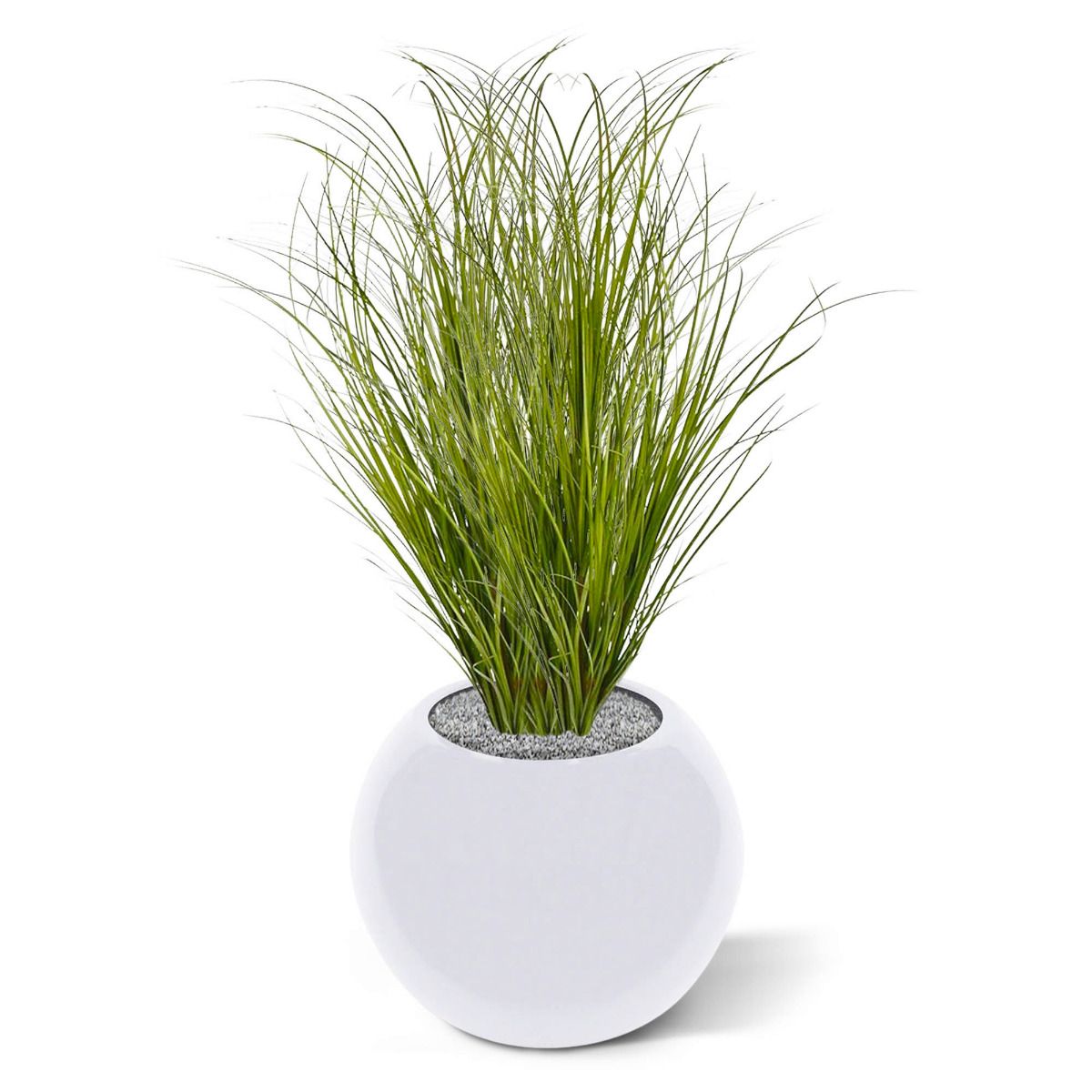 Kunst Grasplant Wide 60cm - groen (met kweekpotje)