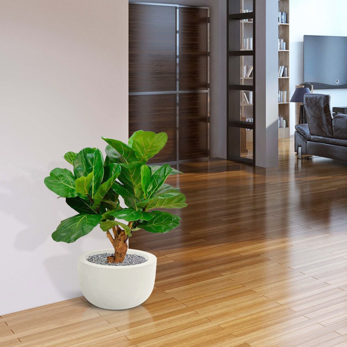 Lyrata deluxe kunstplant op stam 80cm