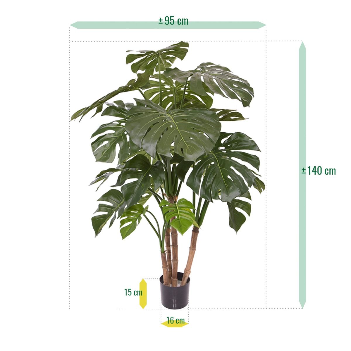 Monstera deluxe kunstboom 140cm