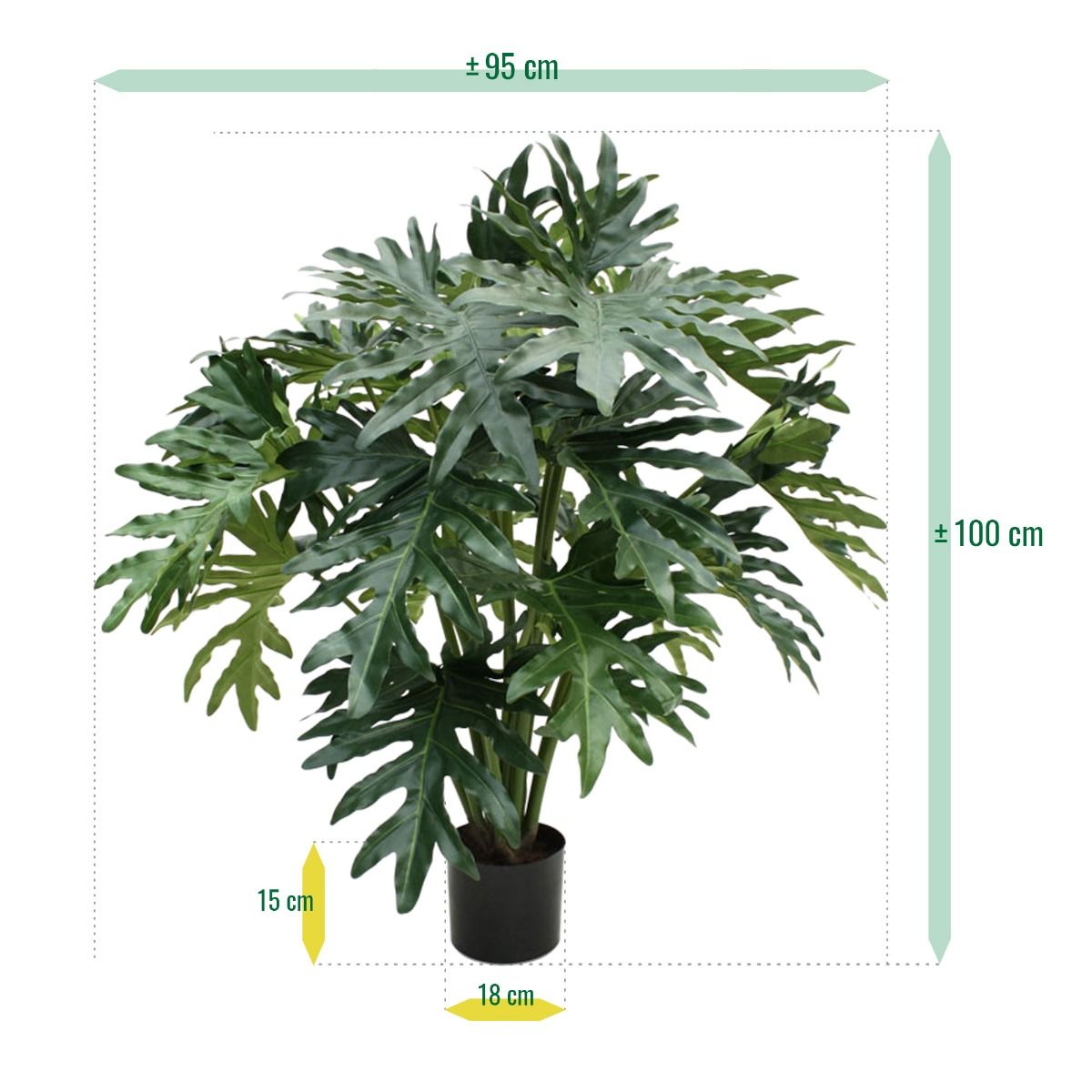 Philo Selloum kunstplant 100cm