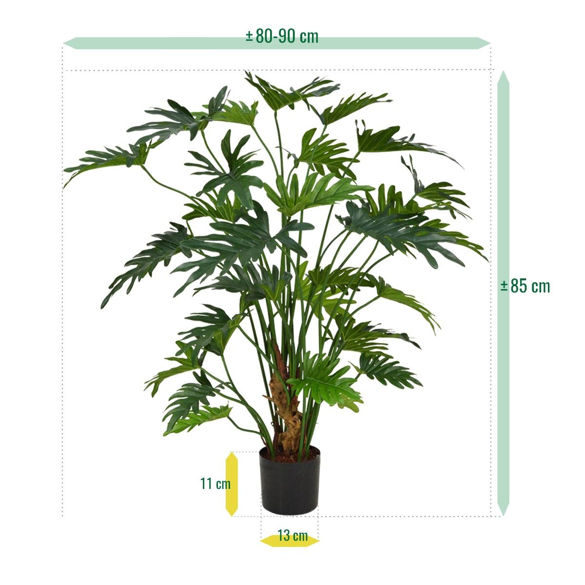 Philodendron Xanadu kunstplant 80cm