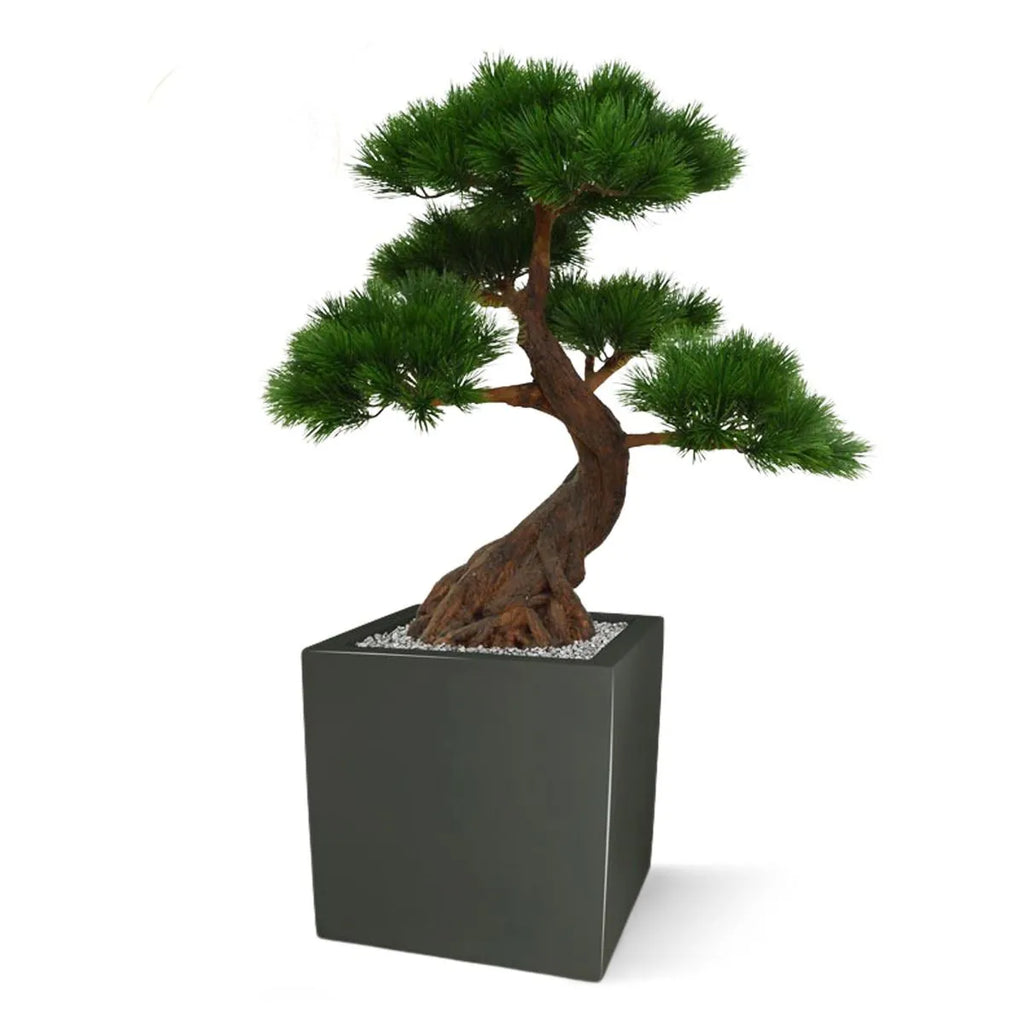 Kunstzinnige buitenbonsai van dennenboom, 80 cm hoog, met 5 UV-beschermde niveaus.