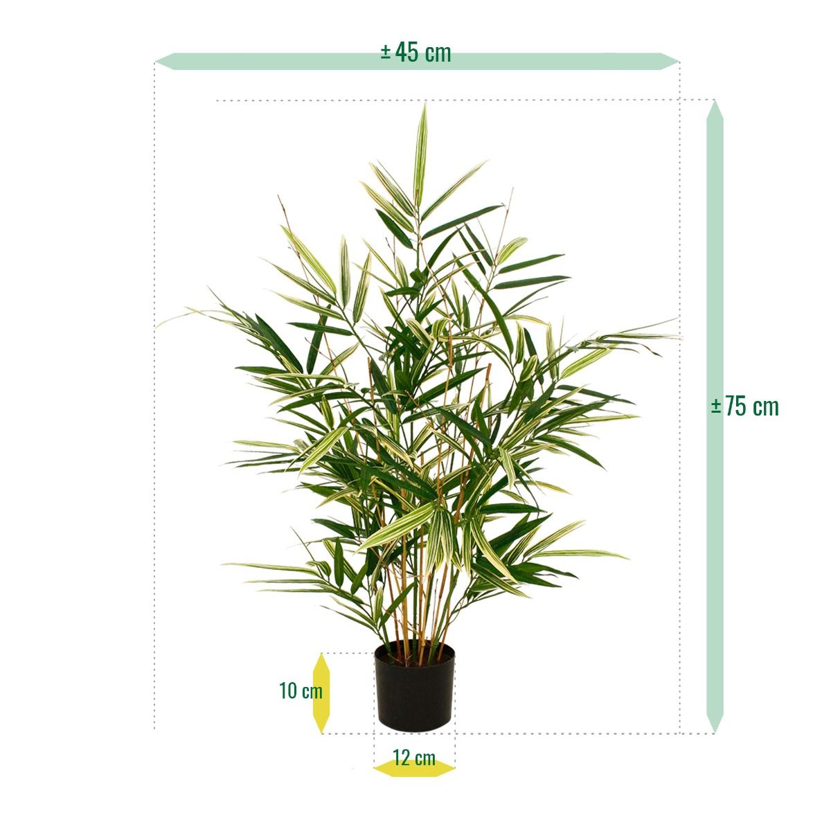 Royal Bamboe kunstplant 70cm - bont