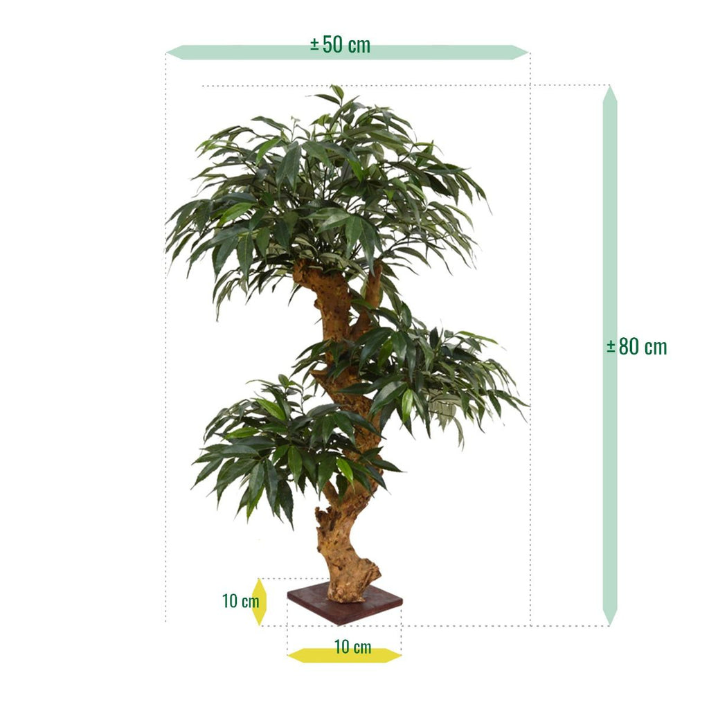 Shirakashi Bonsai x3 kunstboom op voet 80cm