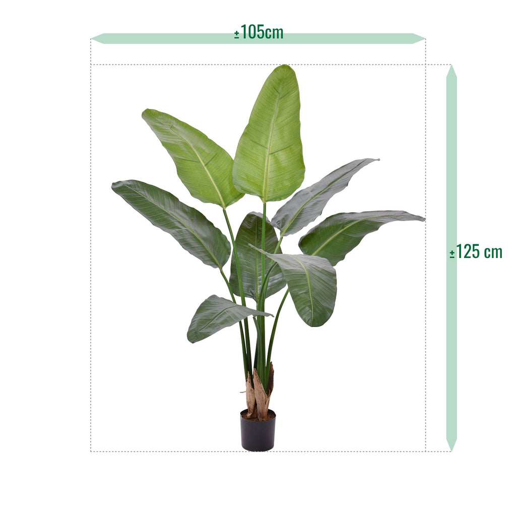 Strelitzia Nicolai deluxe Kunstpalm 125cm in pot